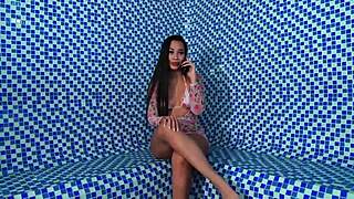 Ever seen a curvy latina's big ass bounce on monster cock in steamy sauna fuck?