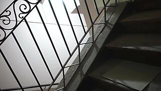 Winter Magic Teases with Tanned Ass and Pierced Teats Outdoors