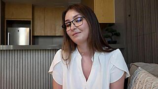 Busty stepmom milf teaches stepson hardcore fucking skills!