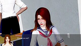 lets play with arizona's unbridled redhead shaved pussy and big tits