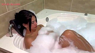 curvy latina milf kylei ellish fucked hard in jacuzzi by young stud till mouth cumshot