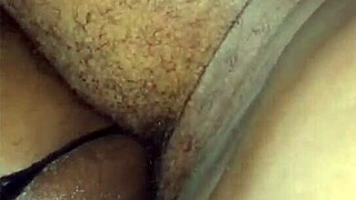 oiled black ass bent over takes big dick deep in fat pussy doggystyle threesome?