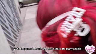 Sweaty Hotel Pound: Sexy Redhead's Big Ass Destroyed by Fake Influencer