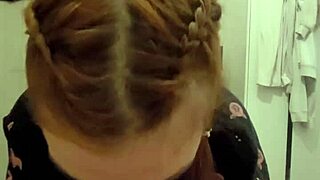 redhead roommate deepthroats my cock cums in mouth spits it back