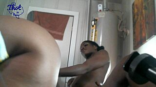 Thick curvy ebony BBW milf swings in threesome taking turns doggystyle on big black cock