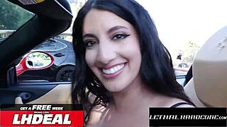 Big Tittied Brunette Bubble Butt Pounded in Doggystyle and Missionary