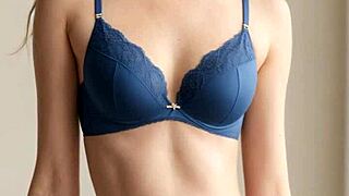 Cute Lingerie Models Barefoot in Panties