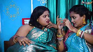 two busty desi mallu bhabhis seduce home servant into wild bent over threesome pounding full flick