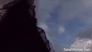 does sweet teen sarah kimble's naked pussy flash get you hard outdoors?