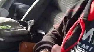 handsome european guy strokes hard in crowded french train