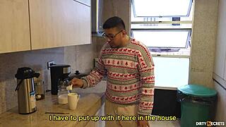 daddy bends me over and fucks my tight latina milf pussy in the kitchen