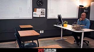 Bratty Stepdad Pounds Teen's Pussy in Classroom