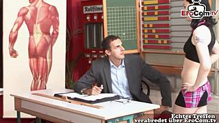 shy german student why let teacher fuck you in school?