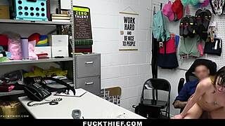 mall cop hey birthday thief girl wanna fuck instead of jail to settle this?