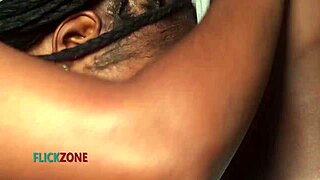 having fun with my sexy curvy ebony landlord stepdaughter on bed