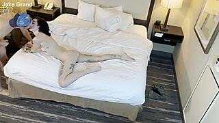 tattooed beauty teases with slow deepthroat suck