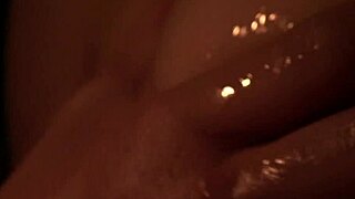 three brazilian latinas with huge oiled asses and tits kiss in candlelit group sex