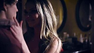 Concerned stepbro pounds slutty stepsister's shaved pussy hard