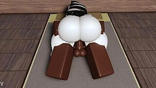 WOW! Monster BBC Pounds That Juicy Big Ass In Roblox Studio!
