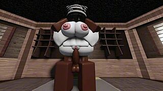 WOW! Monster BBC Pounds That Juicy Big Ass In Roblox Studio!