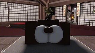 WOW! Monster BBC Pounds That Juicy Big Ass In Roblox Studio!