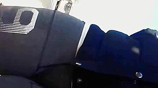 WATCH THIS INSANE CLOSE-UP CAMELTOE PUSSY PRINT OUTDOORS!