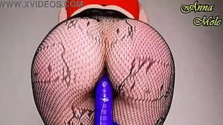 close-up wet sounds as pawg milf rides dildo deep in creamy shaved pussy