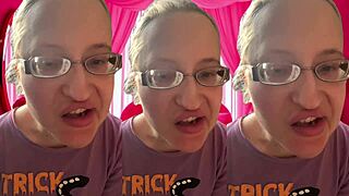 ASMR girl pops bubblegum bubbles super close—listen with headphones!