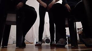 My Two Girlfriends in Leggings Caught Masturbating to Me During Our Steamy Mutual Orgasm 3some