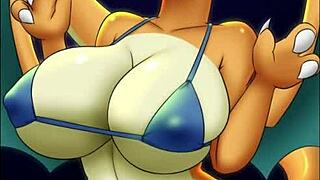 i can't stop watching this charizard pokemon furry compilation with all those big tits and ass