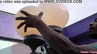 a black cock stretching my ass makes ts pamela lenvisk explode