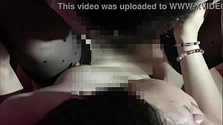 Japanese amateur in garter stockings rides cowgirl after missionary pounding