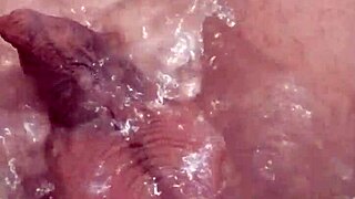 i stretch my prolapsed asshole with hot water then fuck it deep after shaving my tattooed monster cock