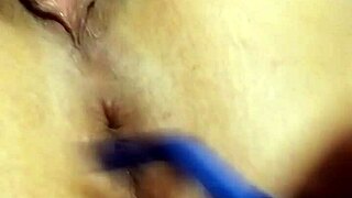 couple shaves smooth pussy together in intimate homemade session