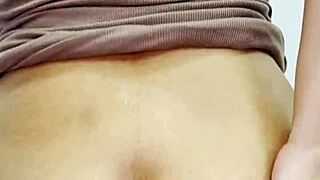 i flip my curvy latina girlfriend over to watch her fat ass shake while riding hard