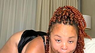 caught thick redbone milf squirting pussy hard with toys