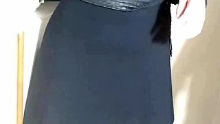 Pantry anal fuck with bartender behind her back 😈🍑💦