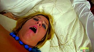 Kinky Blonde Mature Shared in Black Bodysuit Orgy