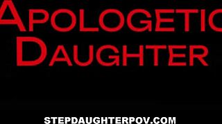 stepdaughter pov - hot teen lily winters orgasms hard from stepdad's family fuck after chores fight