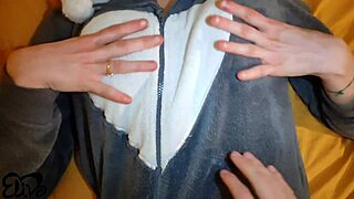 Hey, easter bunny takes cum deep in her throat with ita dialogues