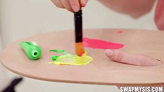 art class turns into stepbro scoolgirl nude fuck fest