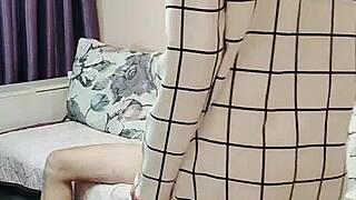 Fitness Skinny Couple's One-Hour Homemade Doggystyle Ride