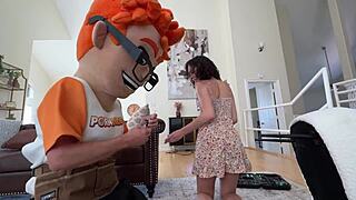 Satine Delivers Slippery Footjob as ThePorndude Pounds Brunette Teen