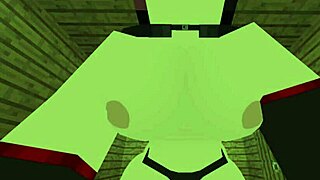 minecraft ellie rides cock moaning in cowgirl creampie