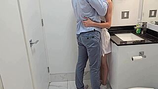 wanna fuck this 18yo petite brunette's tight pussy in the party toilet?