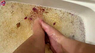 i wash tired feet with rose petals and herbs