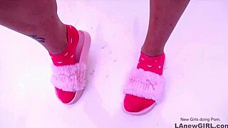 Man, this sexy tattooed girl in her modeling audition spreads wide for deep missionary pounding and cumshot.