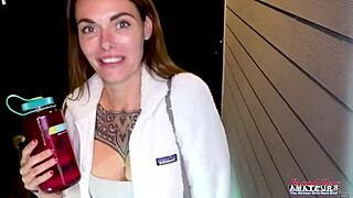 ever wonder how inked parker skyes twat rubs before swallowing big cock?