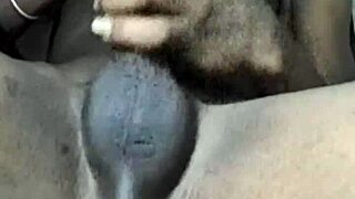 mzansi teen strokes his cock hard while glued to tv porn vids