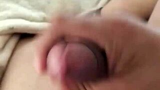 horny mexican ladyboy prostitute gets big cock massage then masturbates pov